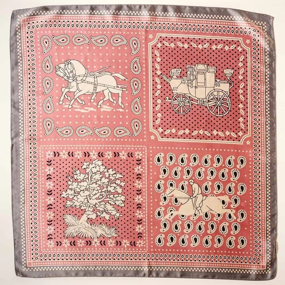 Horse and Carriage Design Silky Scarf